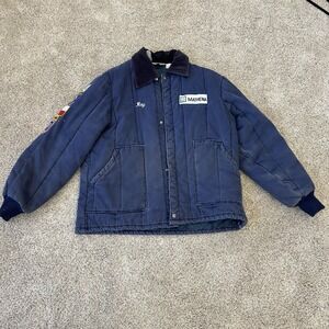 Vintage Walls Mens L Blizzard-Pruf Worker Work Jacket Thermal *Has Patches, Name